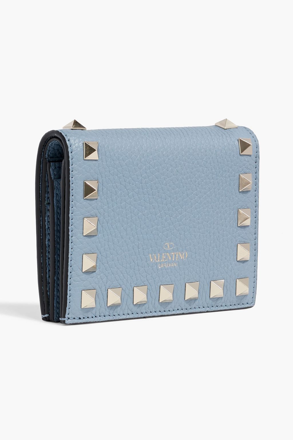 VALENTINO GARAVANI Rockstud pebbled-leather wallet