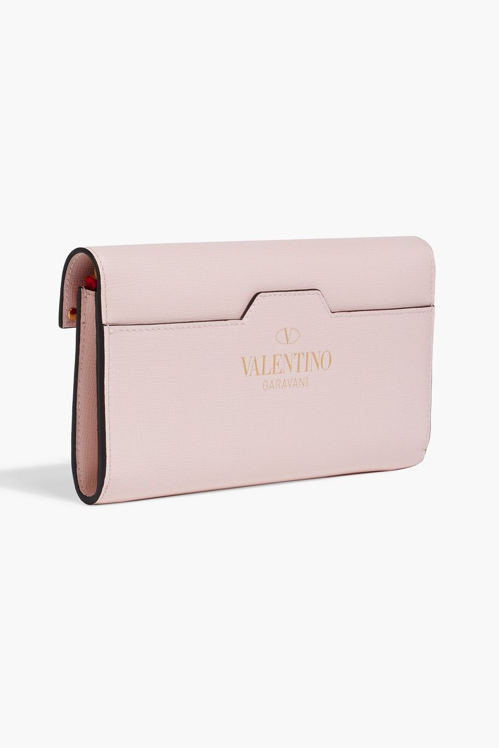 VALENTINO GARAVANI Rockstud lizard-effect leather wallet