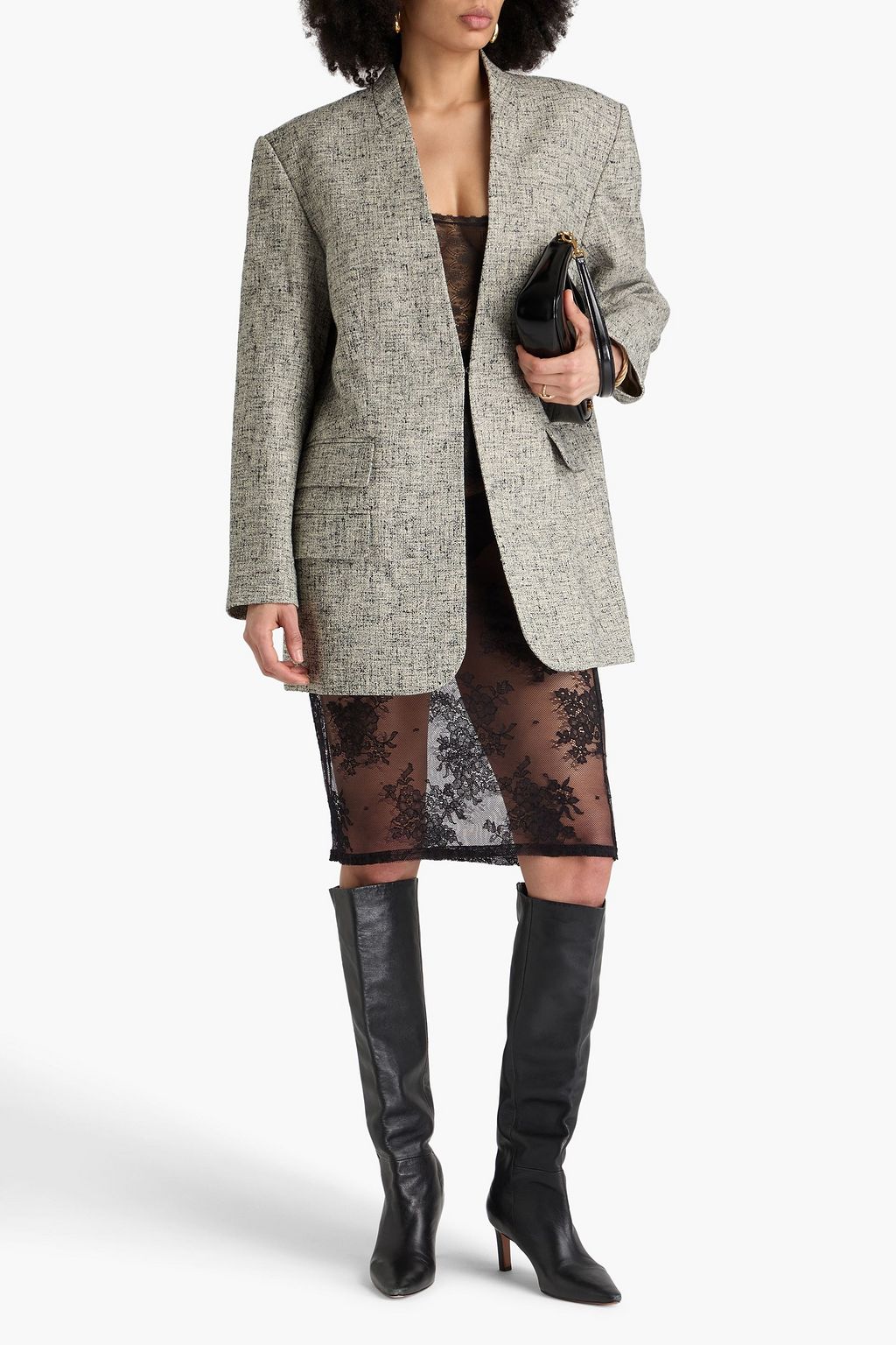 ZIMMERMANN Tranquility linen-blend tweed blazer