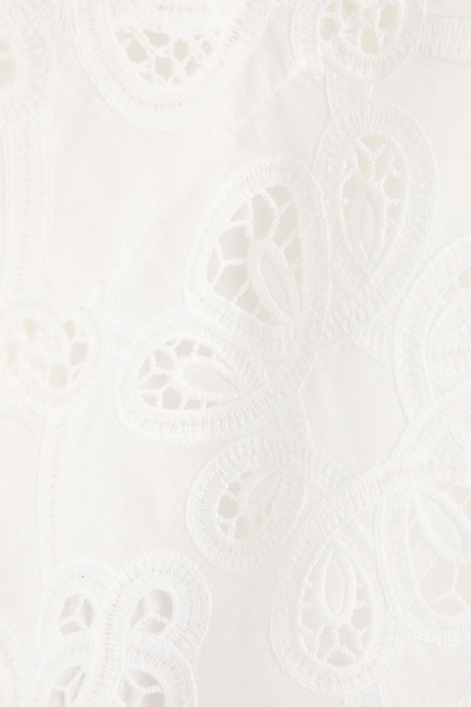 Zimmermann Broderie Anglaise Cotton Maxi Dress In White