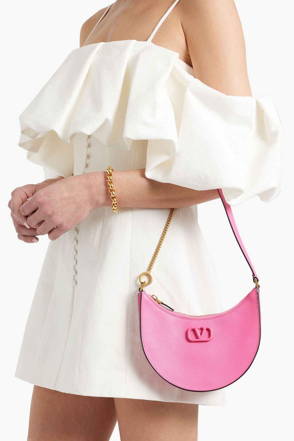VALENTINO GARAVANI VSLING pebbled-leather shoulder bag