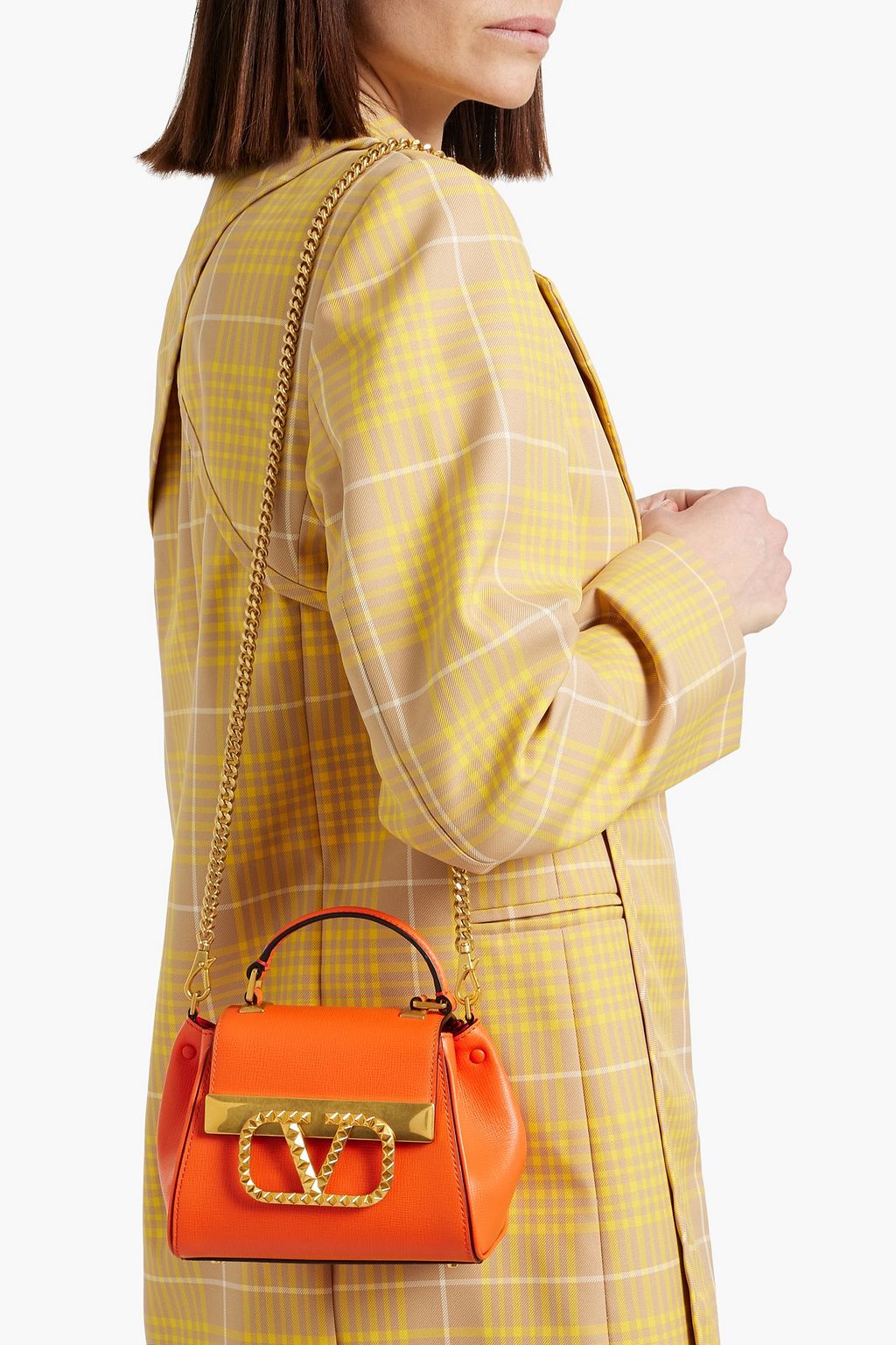 VALENTINO GARAVANI VLOGO textured-leather cross-body bag