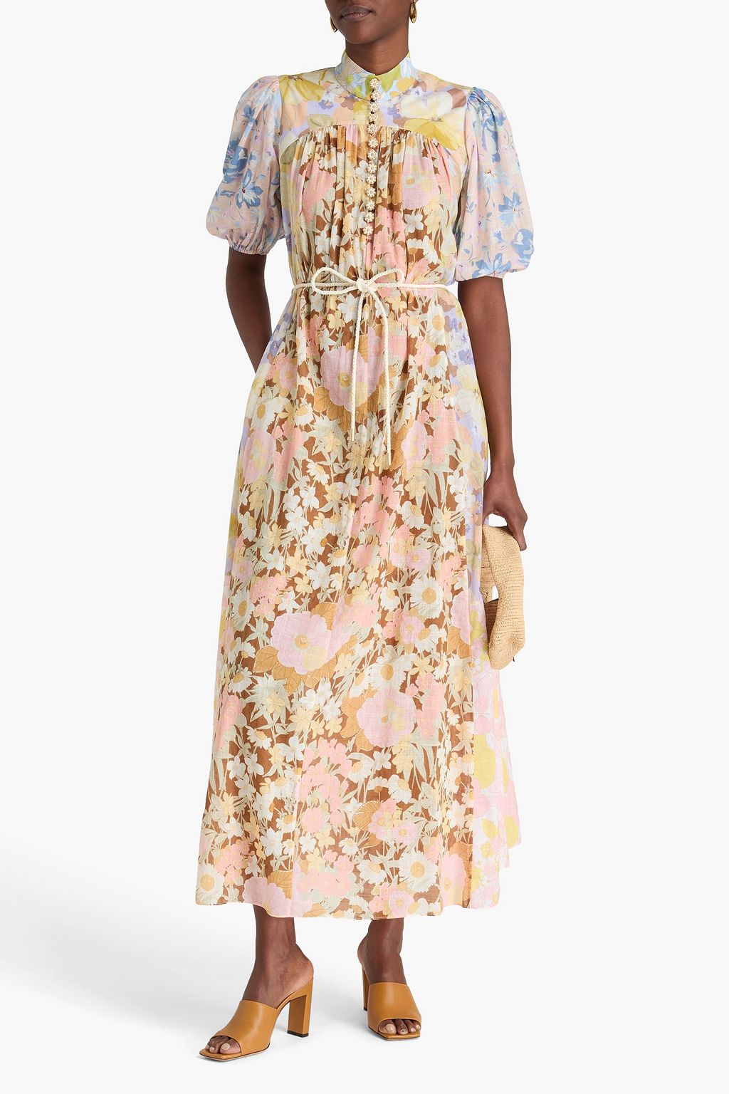 ZIMMERMANN Maxikleid aus Baumwolle mit Blumenprint
