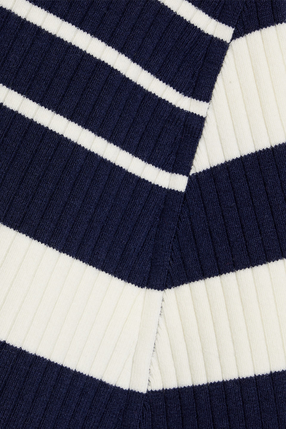 SIMKHAI NOAH STRIPED RIBBED WOOL-BLEND MINI DRESS
