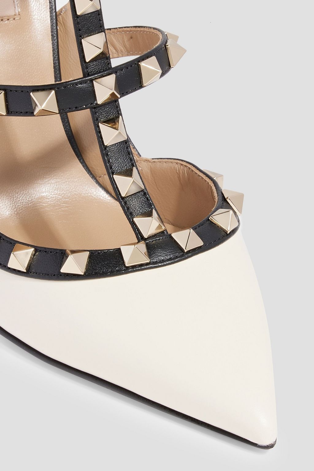 VALENTINO GARAVANI Rockstud two-tone leather pumps