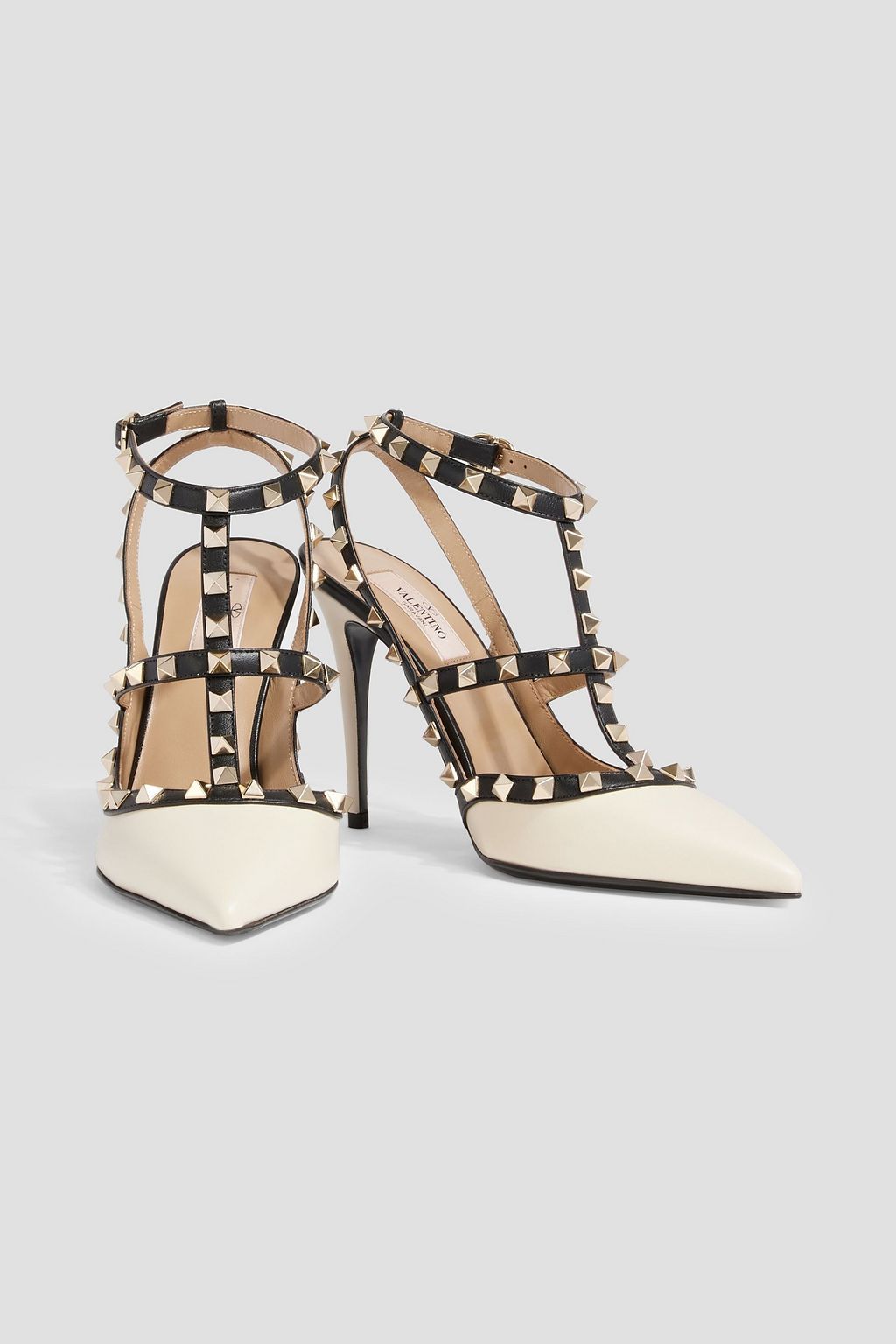 VALENTINO GARAVANI Rockstud two-tone leather pumps