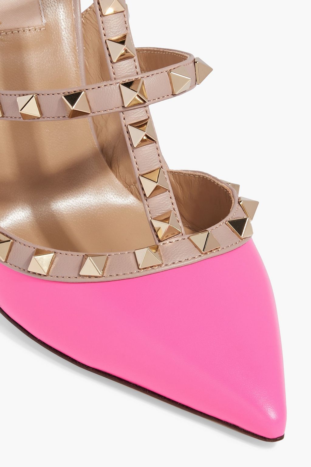 VALENTINO GARAVANI Rockstud two-tone leather pumps