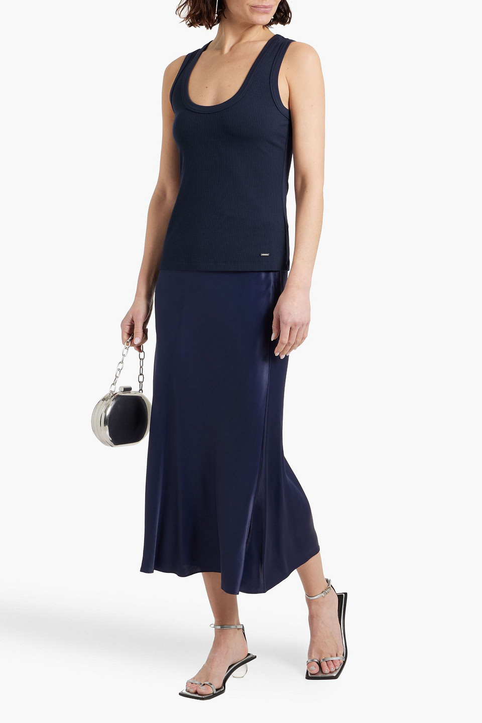 Simkhai Abena Ribbed Jersey Tank In Navy