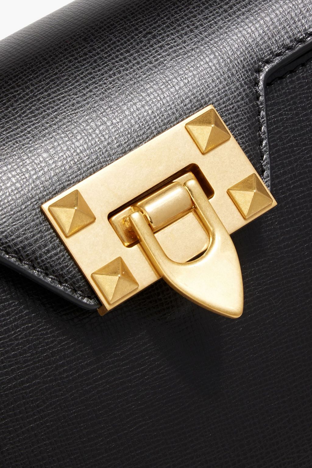 VALENTINO GARAVANI Rockstud textured-leather tote