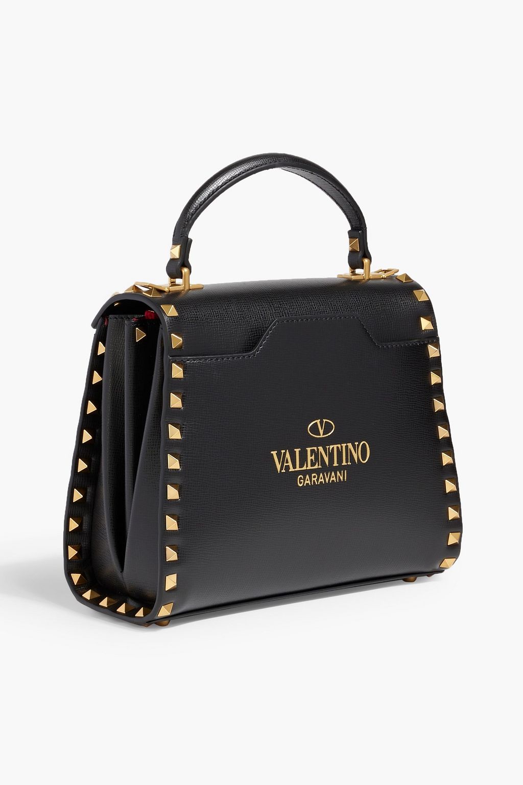 VALENTINO GARAVANI Rockstud textured-leather tote