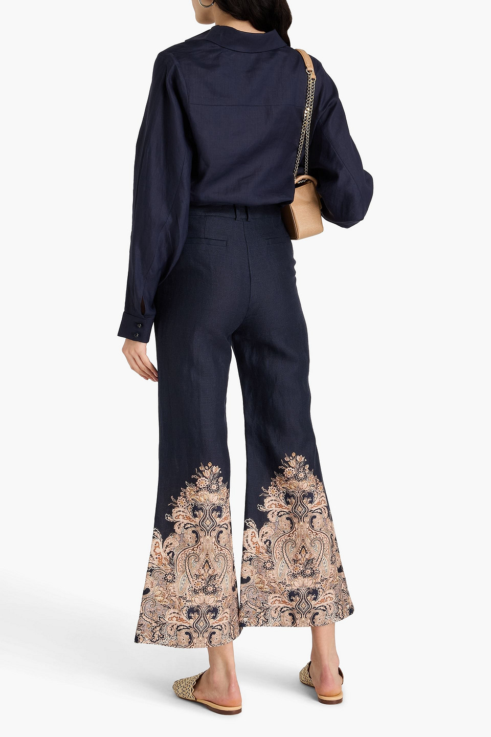Zimmermann Ramie Shirt In Navy