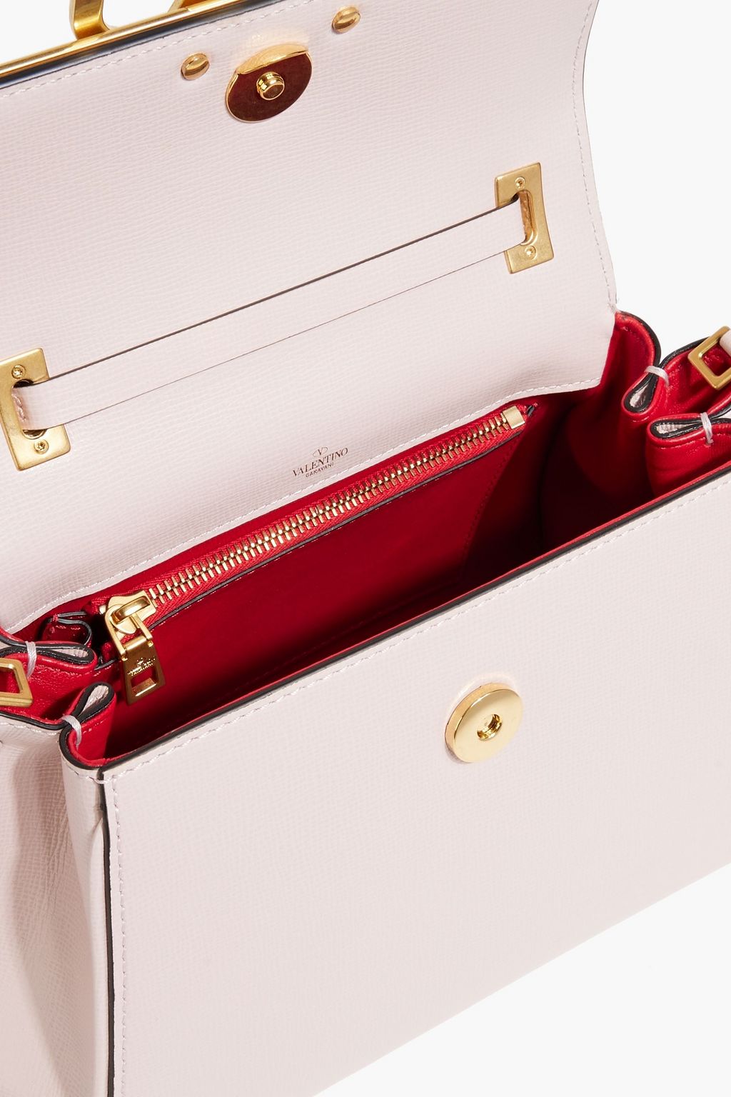 VALENTINO GARAVANI Rockstud Alcove textured-leather tote