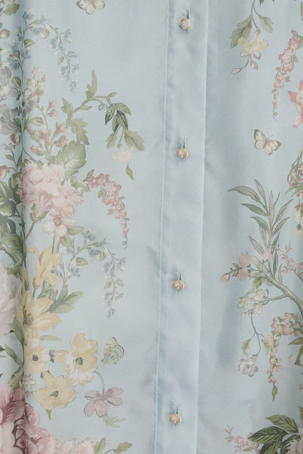 ZIMMERMANN Hemd aus Habotai-Seide mit floralem Print