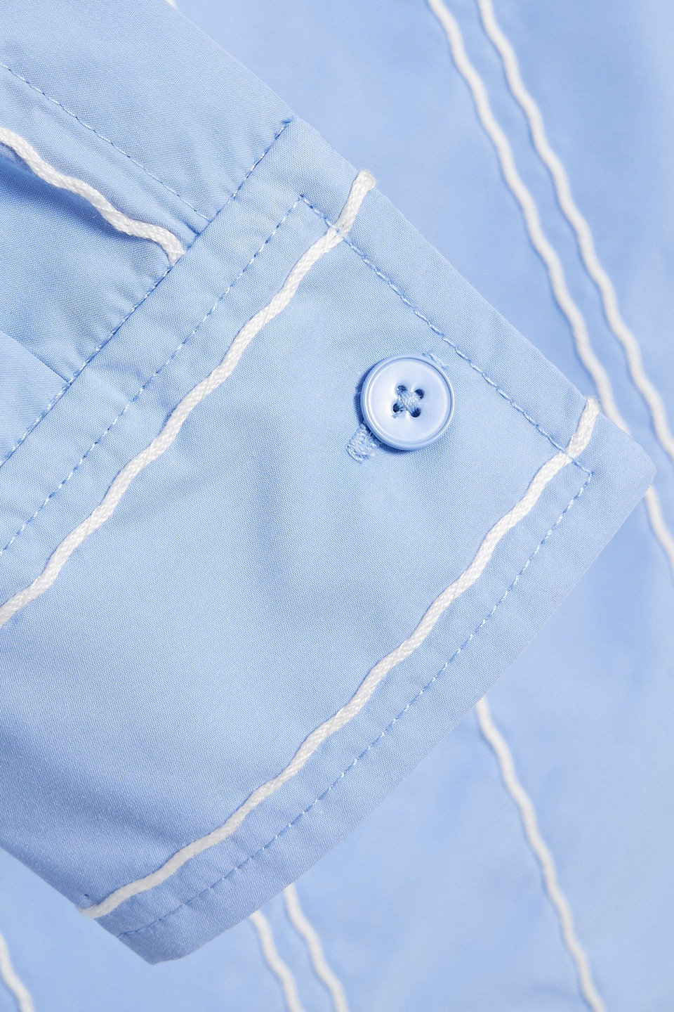 3.1 Phillip Lim Striped Cotton-blend Poplin Shirt In Light Blue