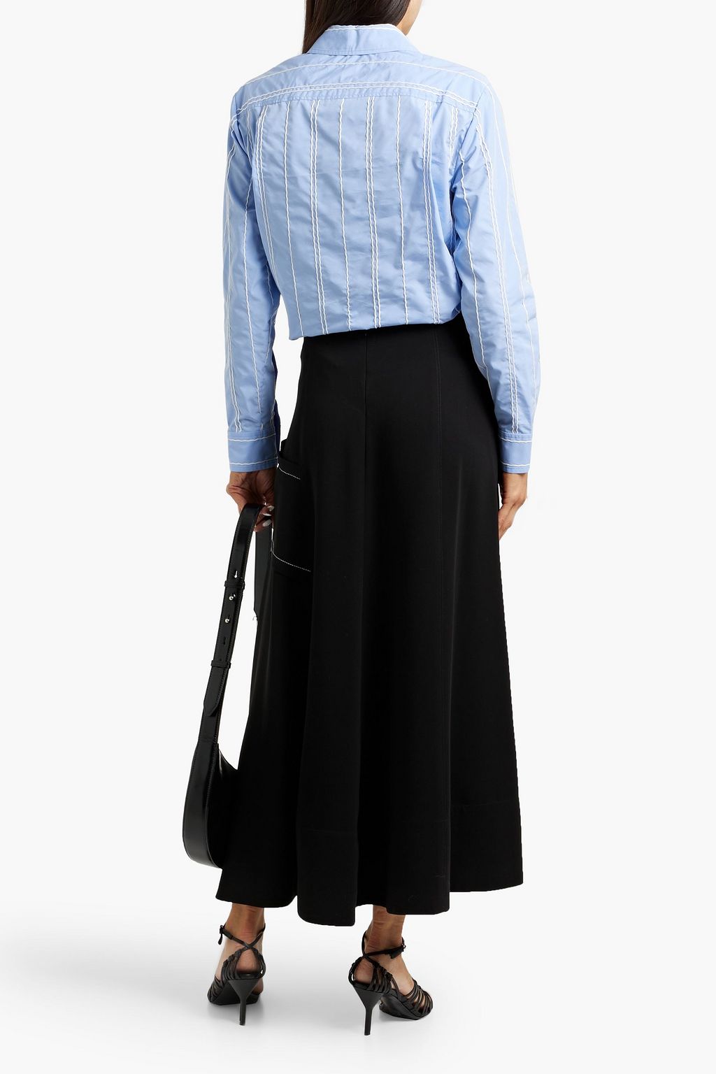 3.1 PHILLIP LIM Embroidered cotton-blend poplin shirt