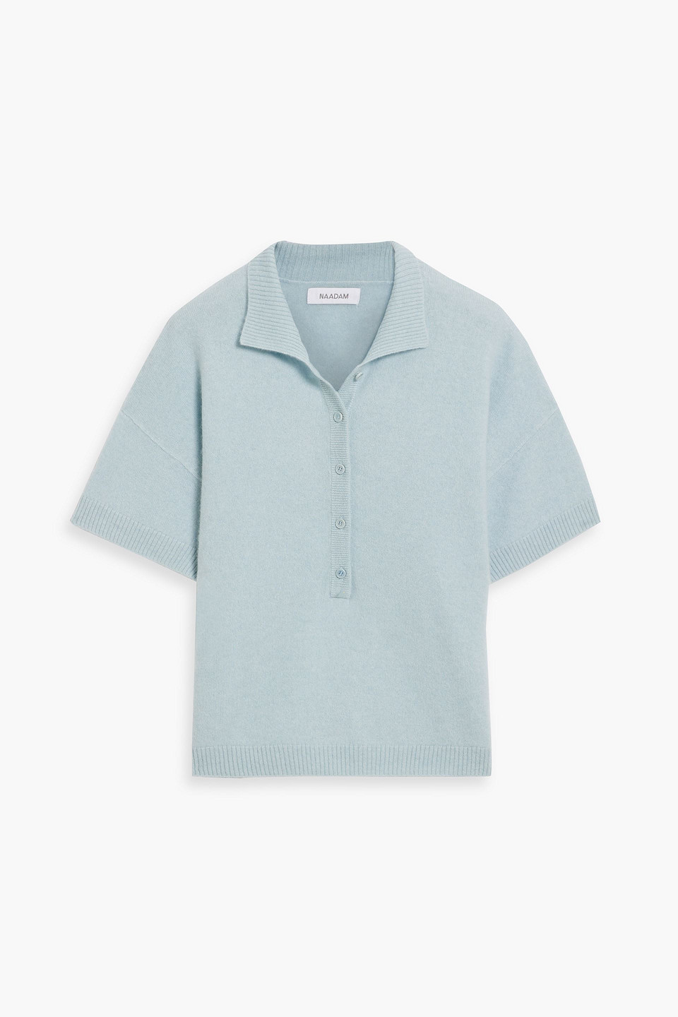 Naadam Cashmere Polo Sweater In Sky Blue