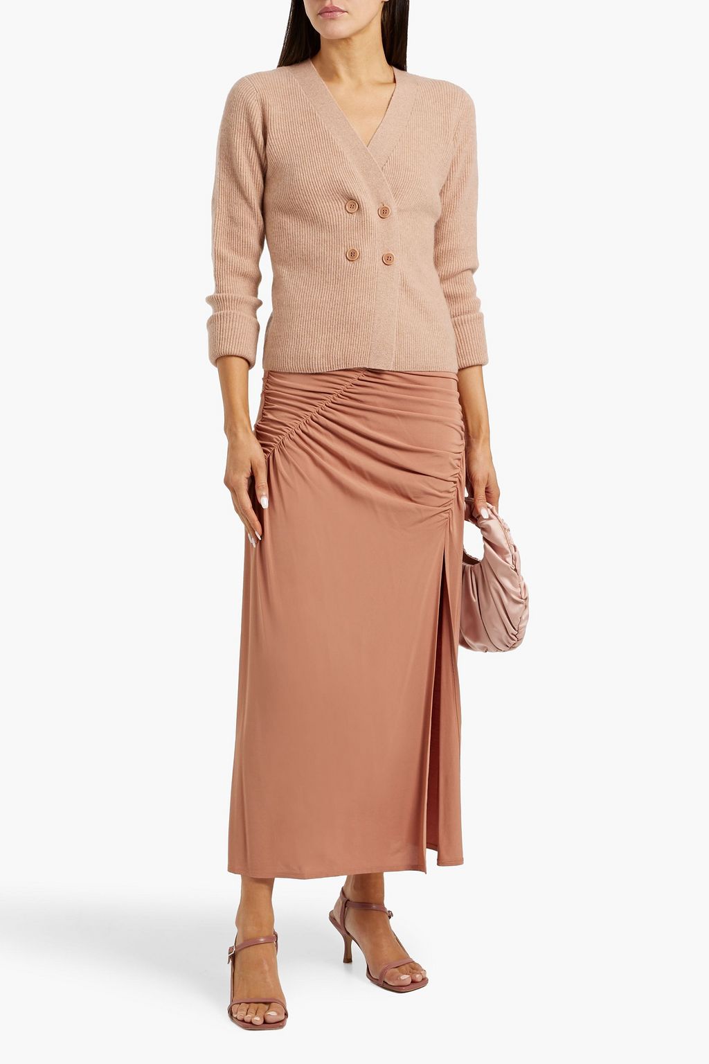 NAADAM Double-breasted ribbed cashmere cardigan