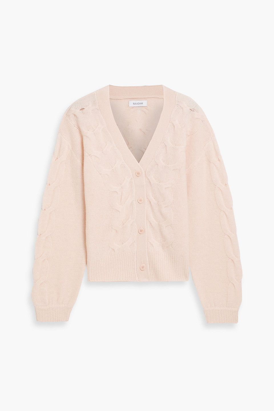 Naadam Cable-knit Cashmere Cardigan In Neutral
