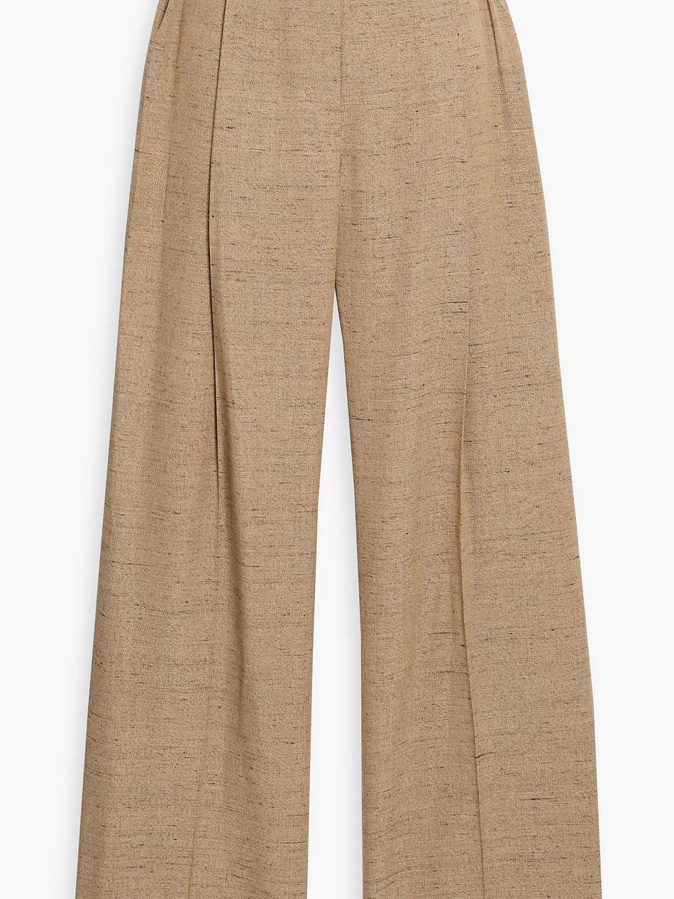 tweed wide-leg pants