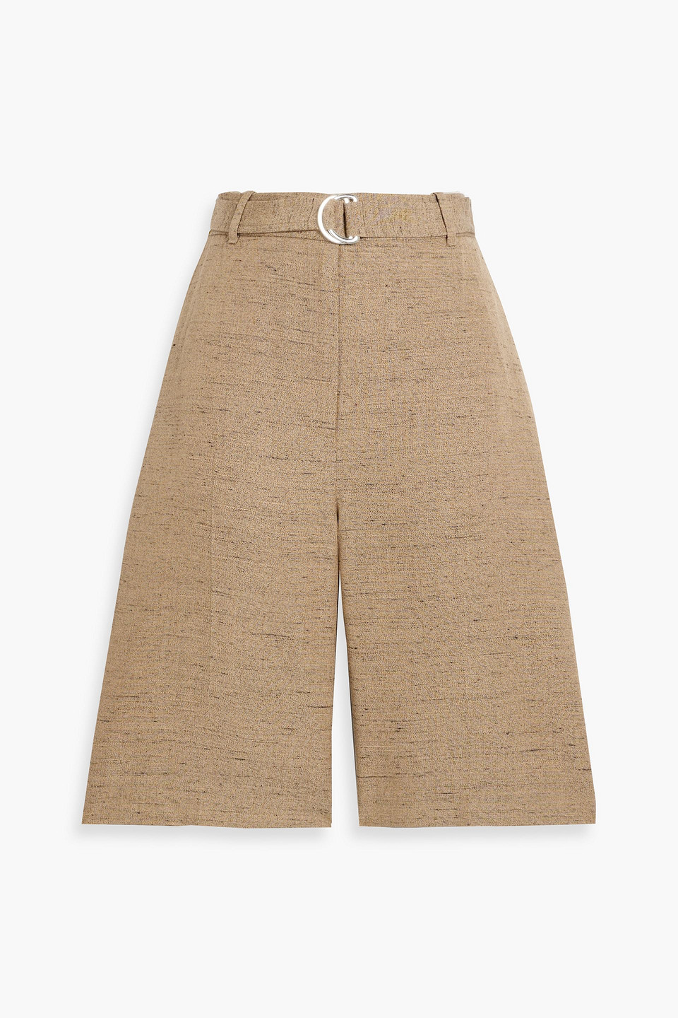 3.1 Phillip Lim Belted Tweed Shorts In Mushroom