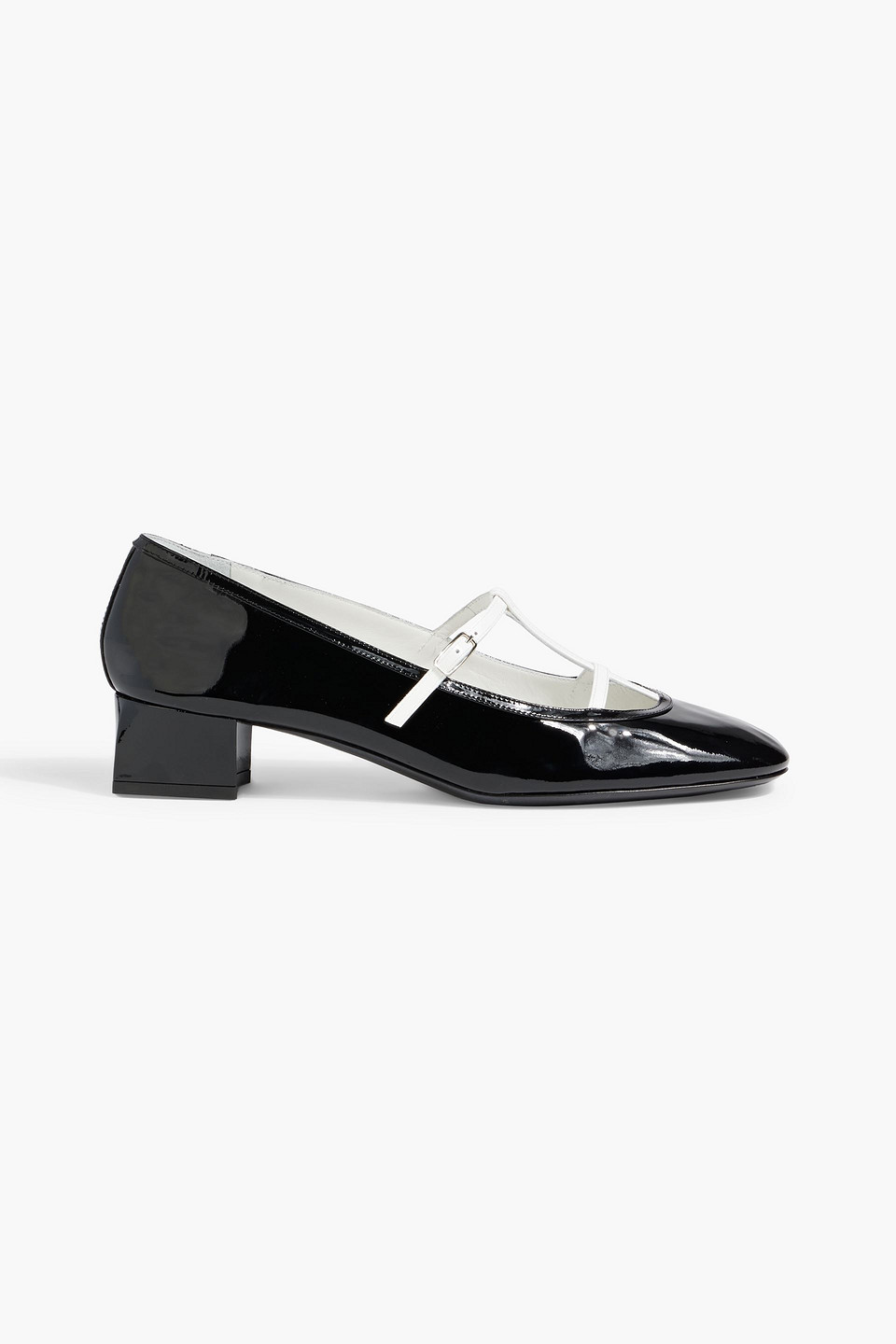 Khaite Fawn Zweifarbige Pumps Aus Lackleder In Schwarz