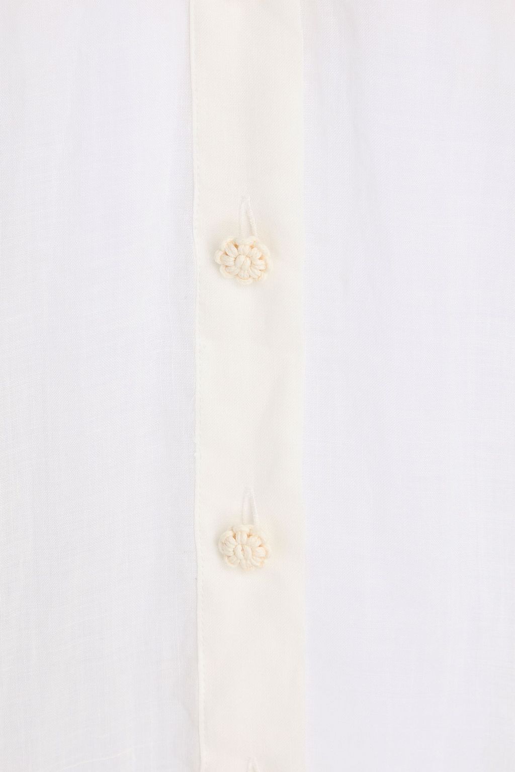 ZIMMERMANN Embroidered ramie-gauze blouse