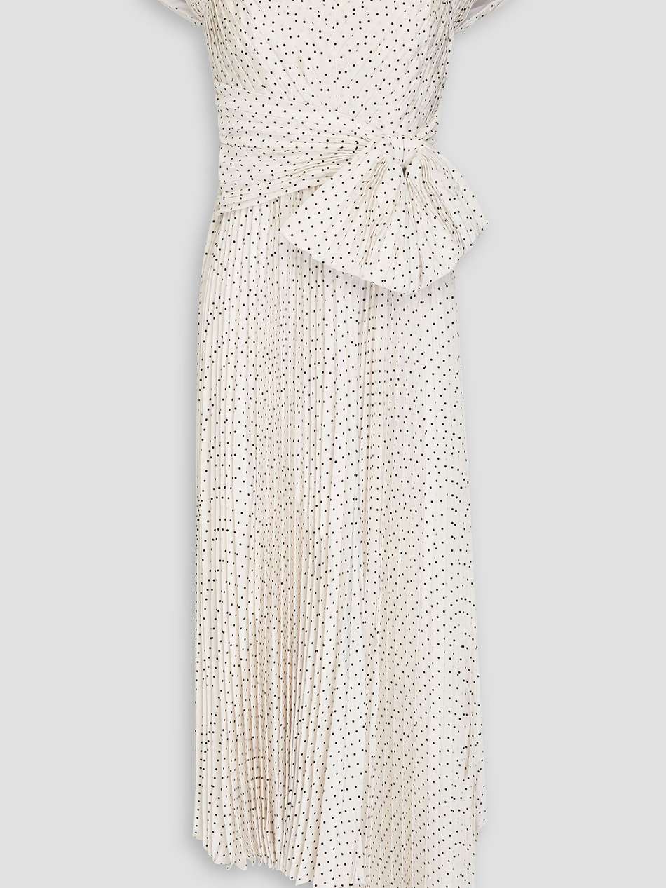 tabitha asymmetric polka-dot crepe de chine midi dress