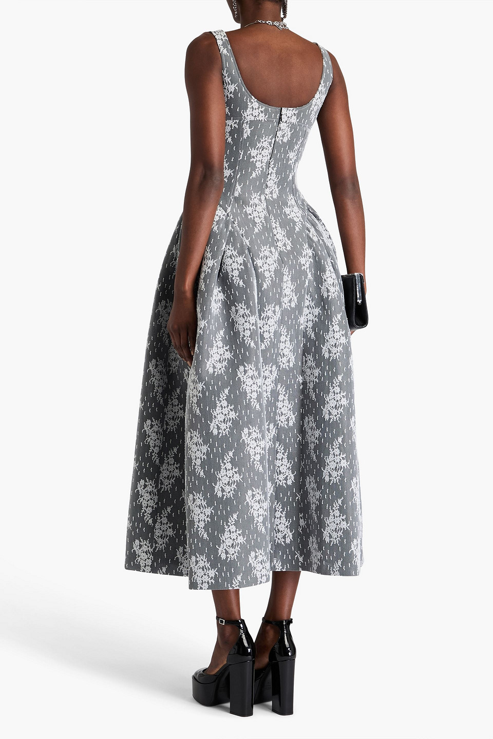 HUISHAN ZHANG FRANCINE LACE MIDI DRESS