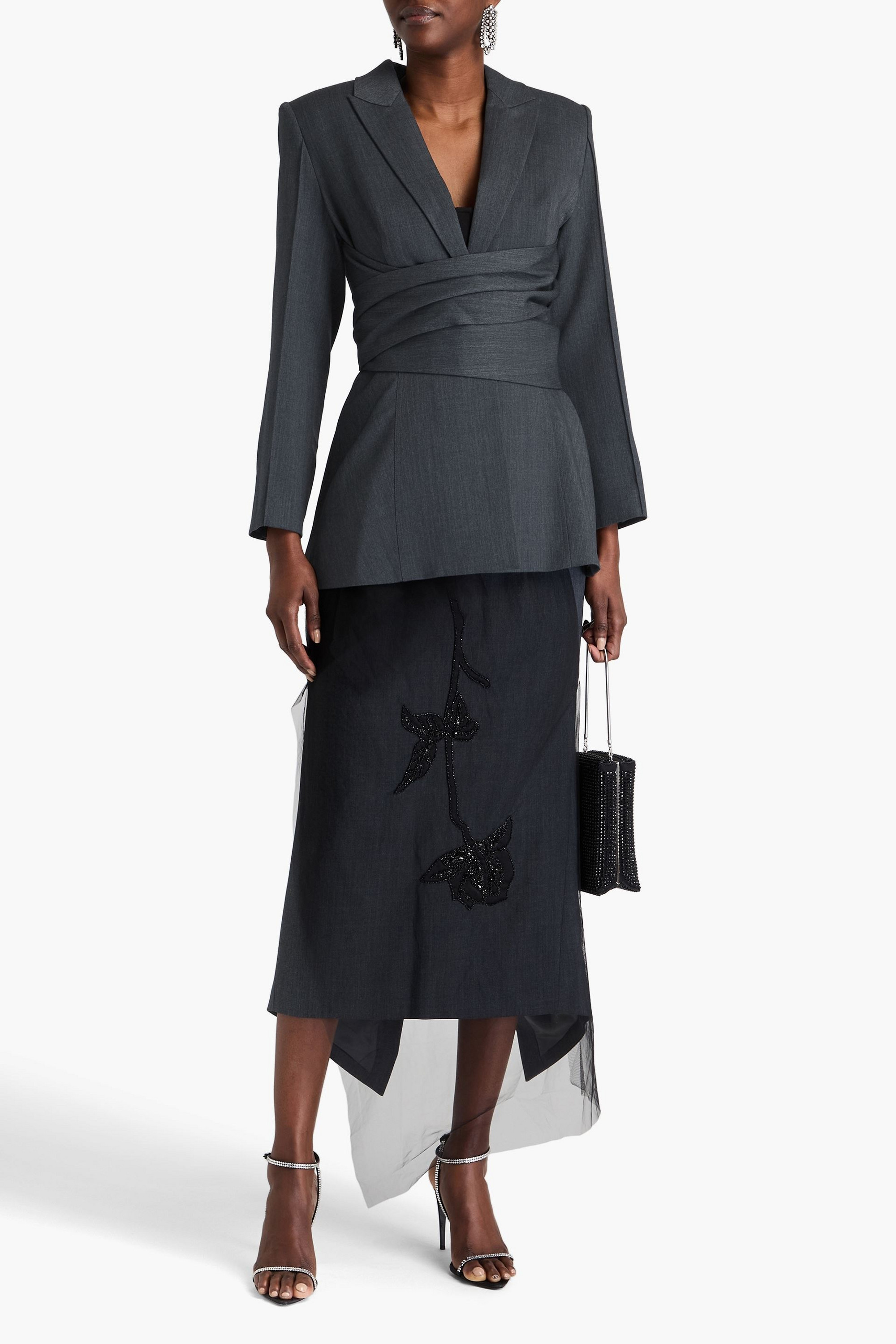 Huishan Zhang Lucas wool-blend twill blazer