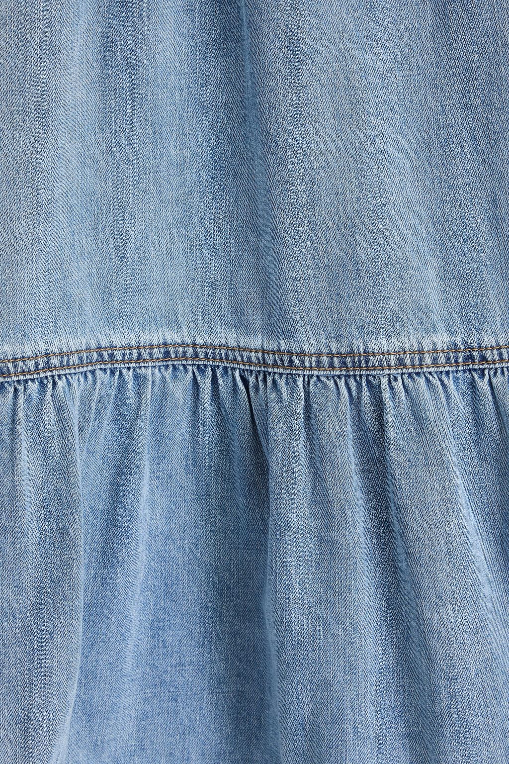 ZIMMERMANN Gathered denim mini dress