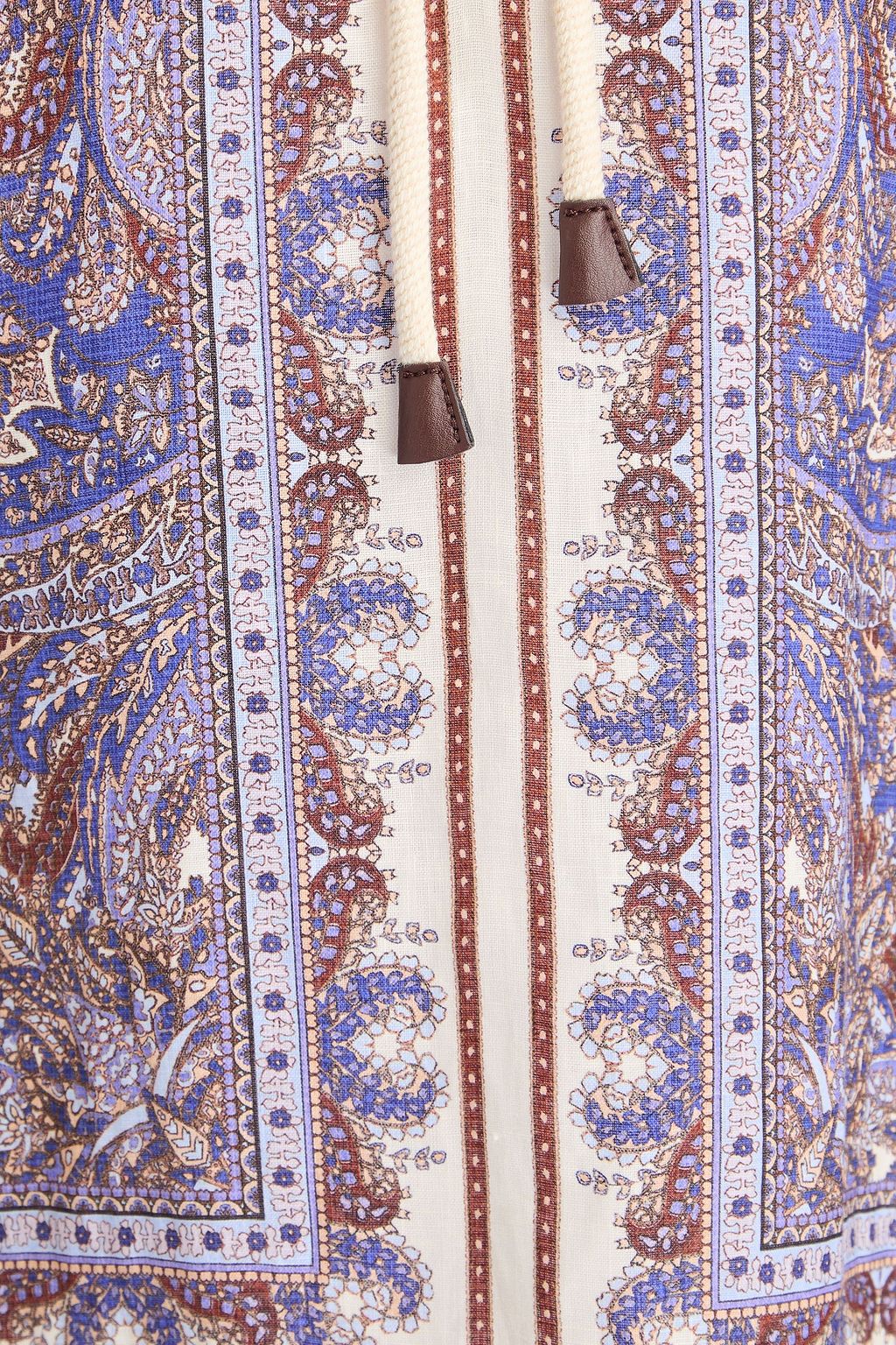 ZIMMERMANN Kaftan aus Leinen mit Paisley-Print