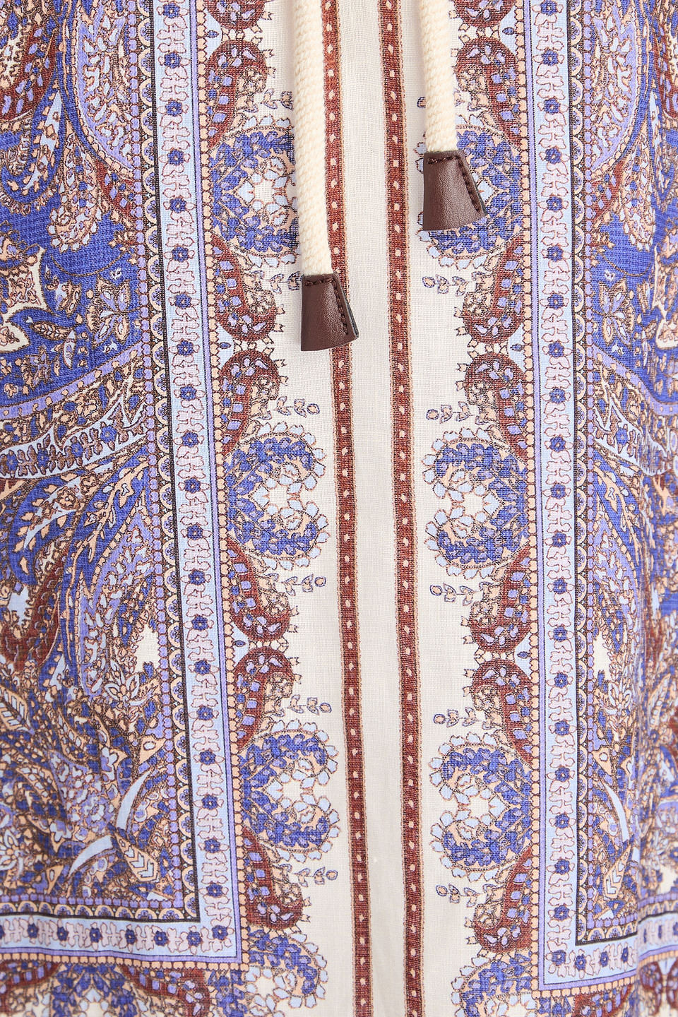 Zimmermann Paisley-print Linen Kaftan In Purple
