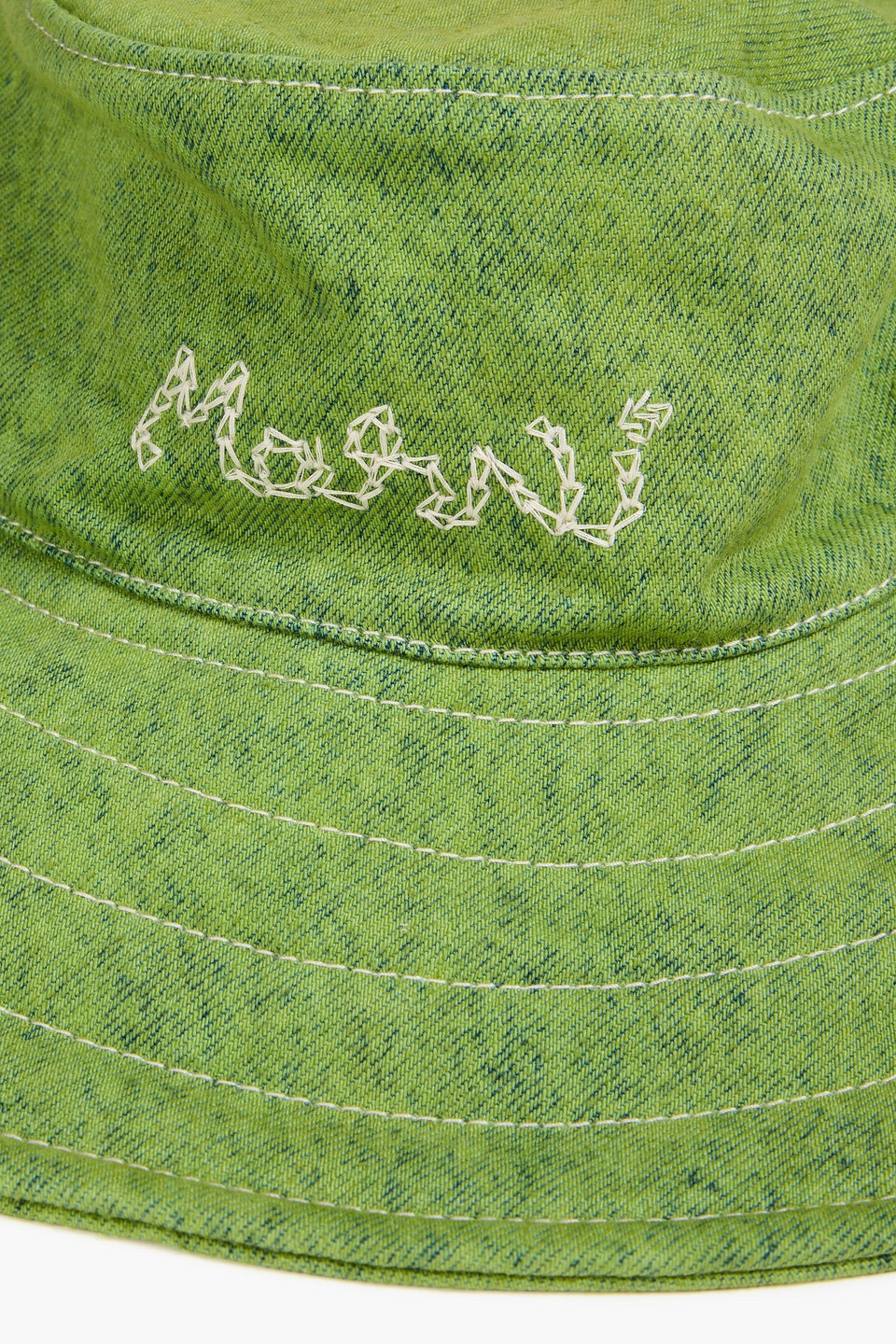MARNI EMBROIDERED DENIM BUCKET HAT