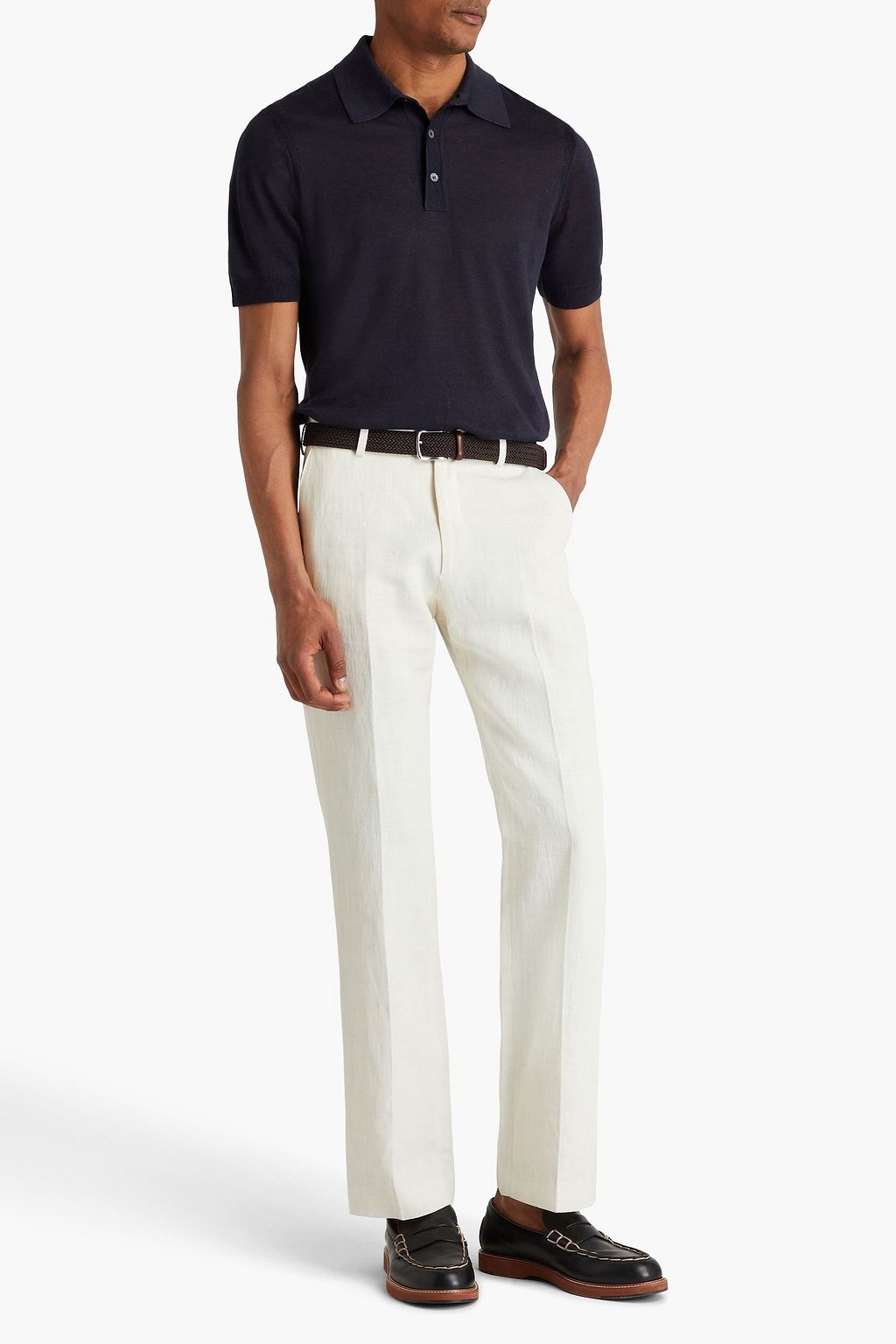 DUNHILL Linen polo shirt