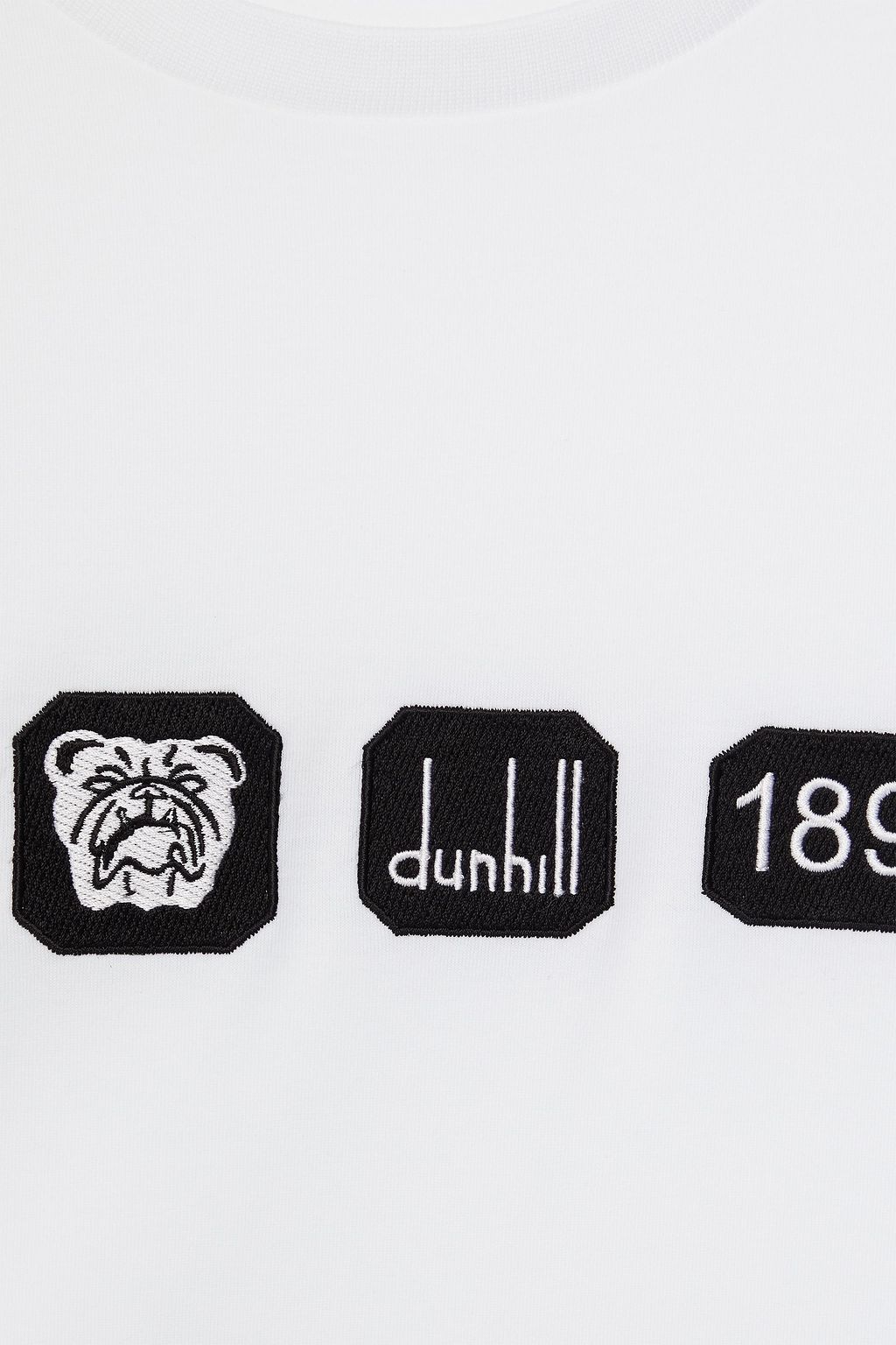 DUNHILL تي شيرت من قطن الجيرسي بتصميم مطرّز