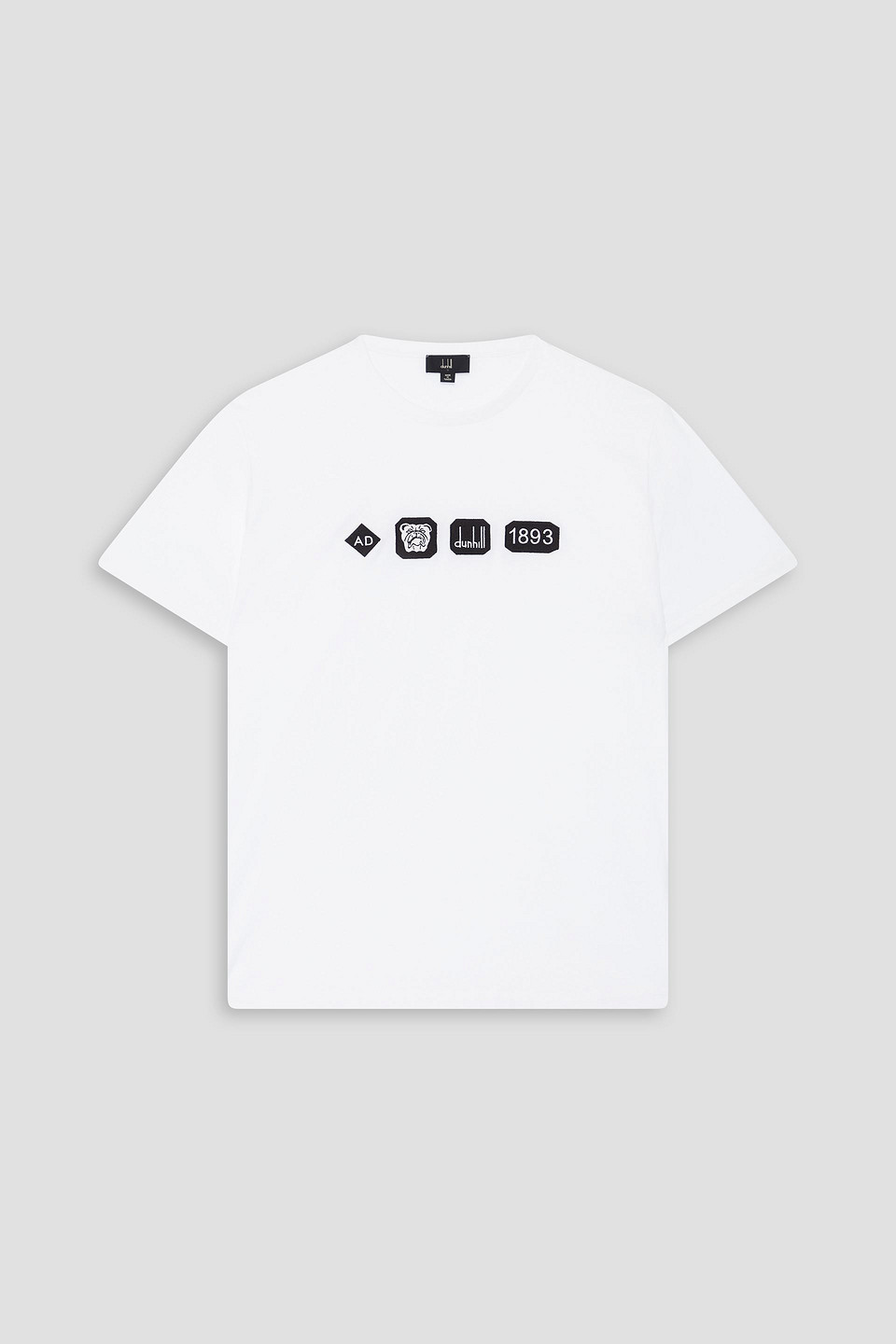 Dunhill Embroidered Cotton-jersey T-shirt In White
