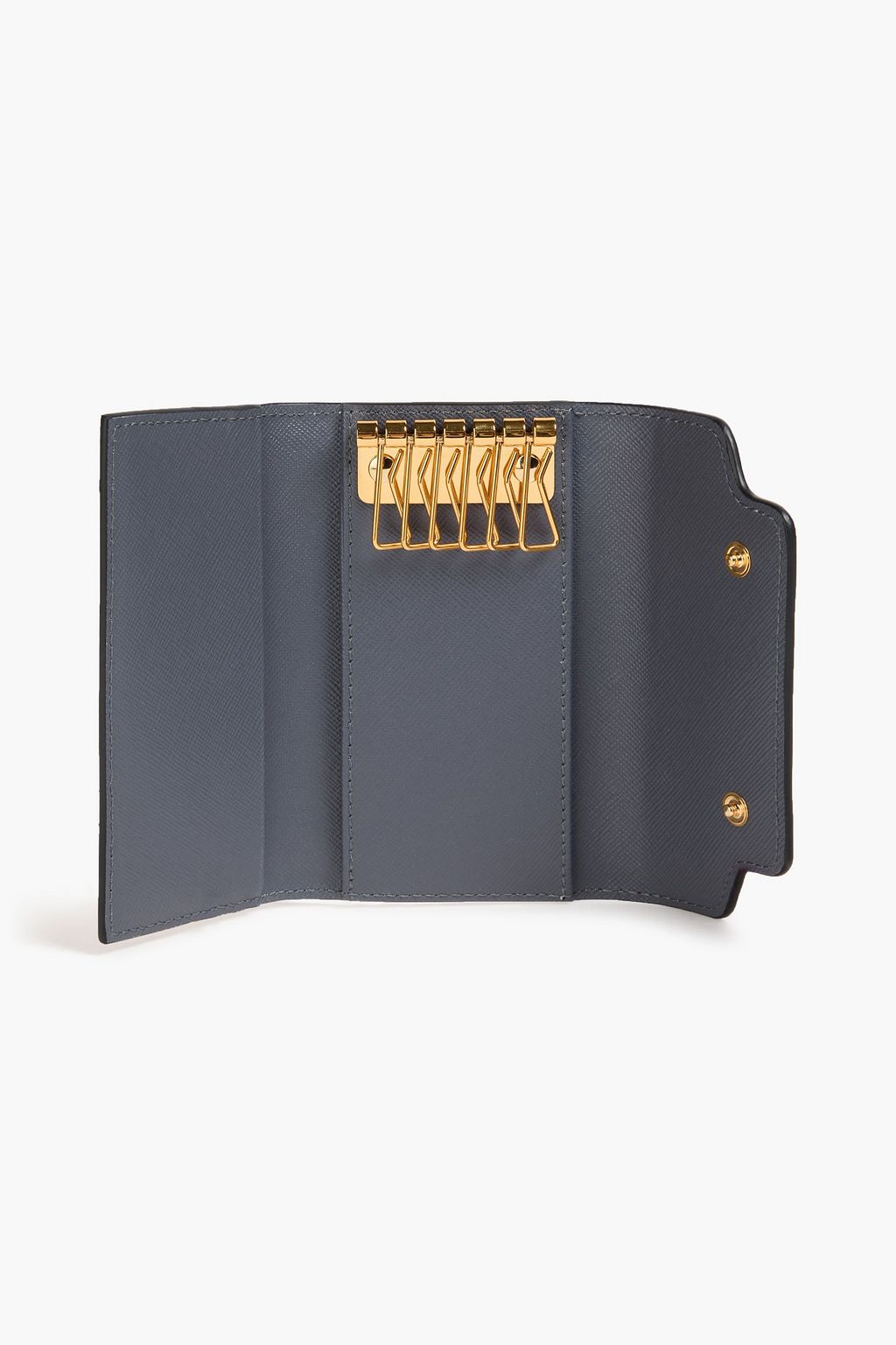 MARNI Schlüsselanhänger aus strukturiertem Leder in Colour-Block-Optik