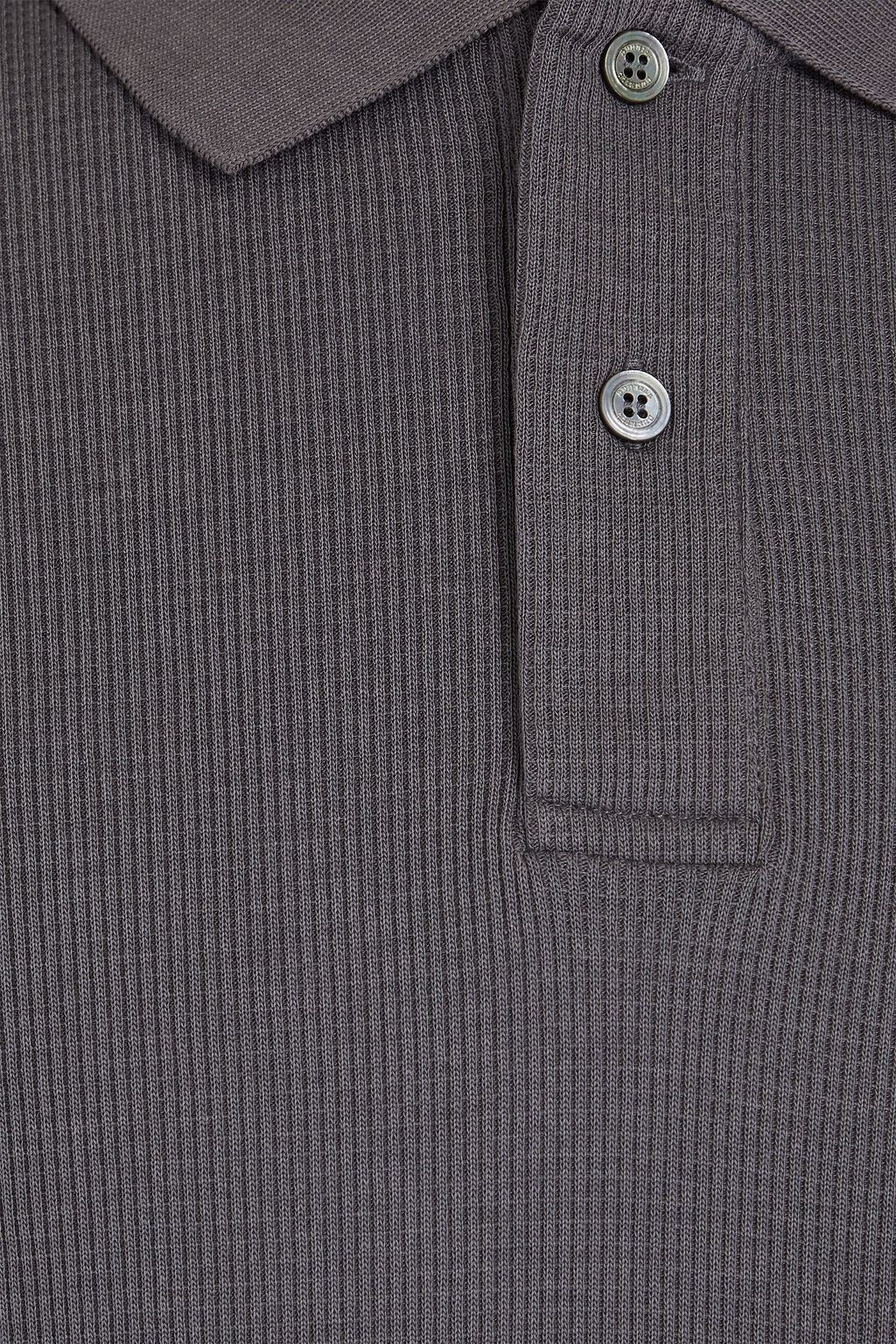 DUNHILL Poloshirt aus einer Lyocell-Baumwollmischung in Waffelstrick
