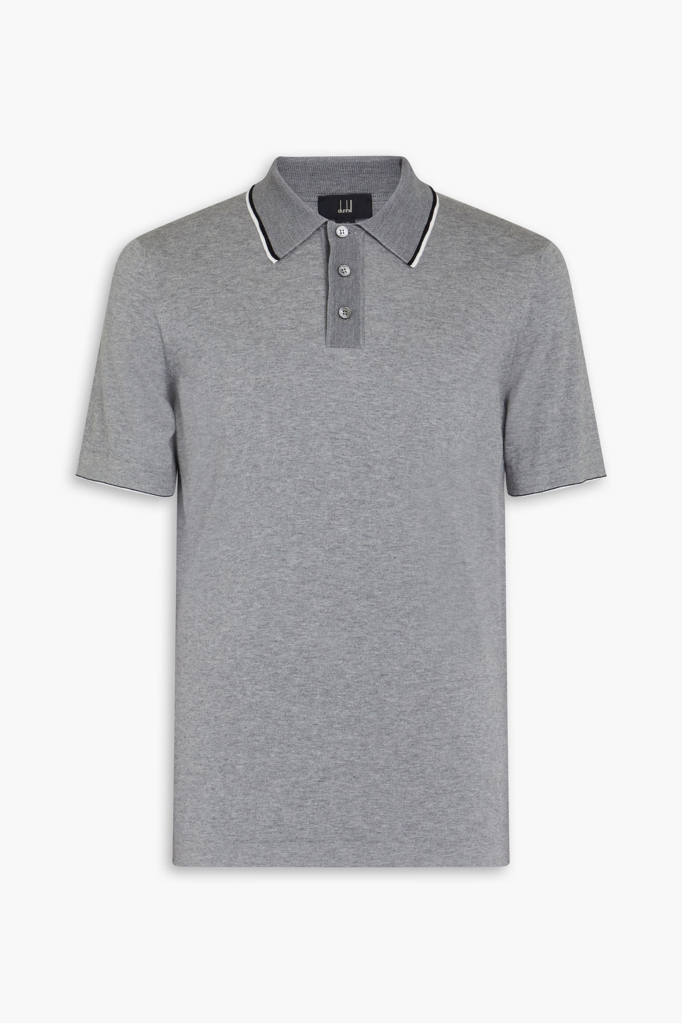 Dunhill Cotton Polo Shirt In Gray