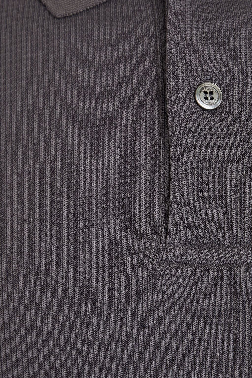 DUNHILL Rollagas Poloshirt aus einer Lyocell-Baumwollmischung in Waffelstrick