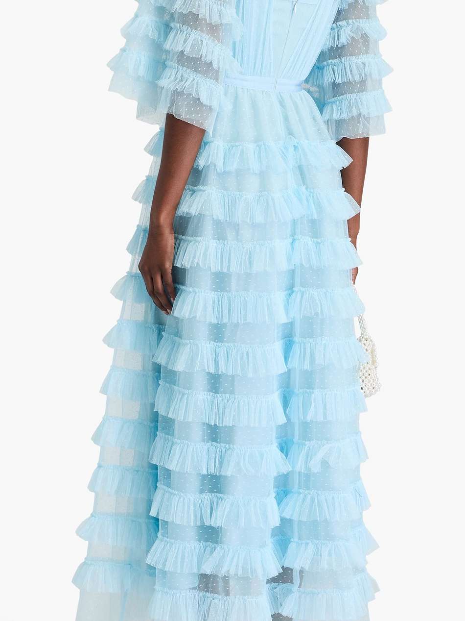marybell tiered point d'esprit gown