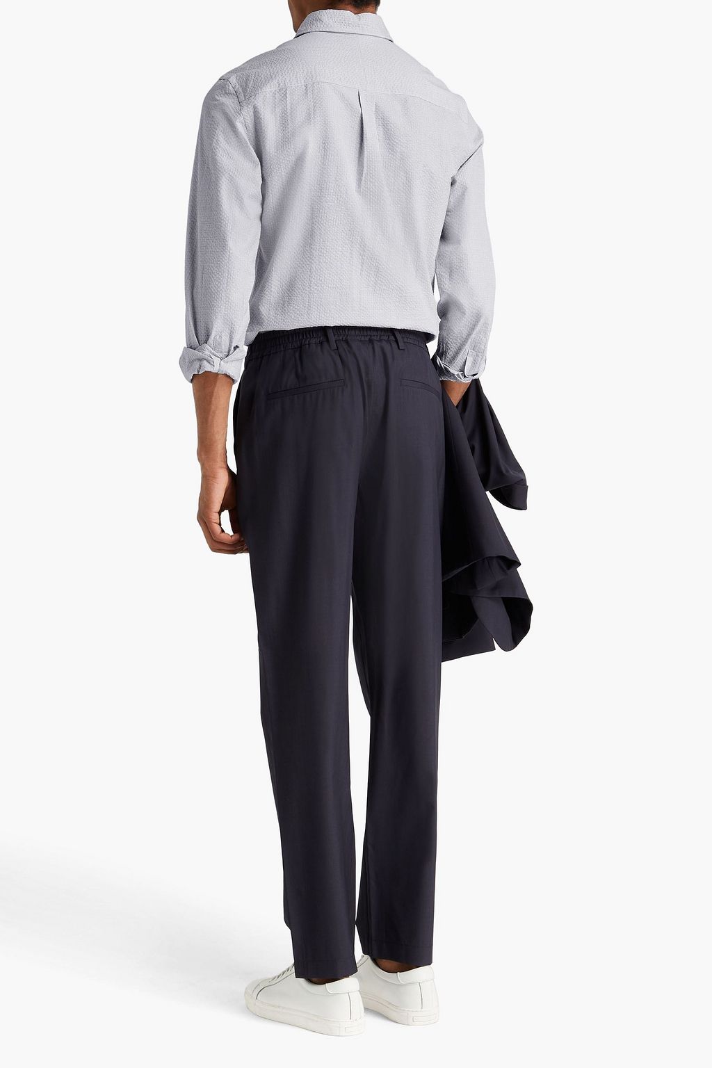 DUNHILL Hemd aus Baumwoll-Seersucker mit Gingham-Karo