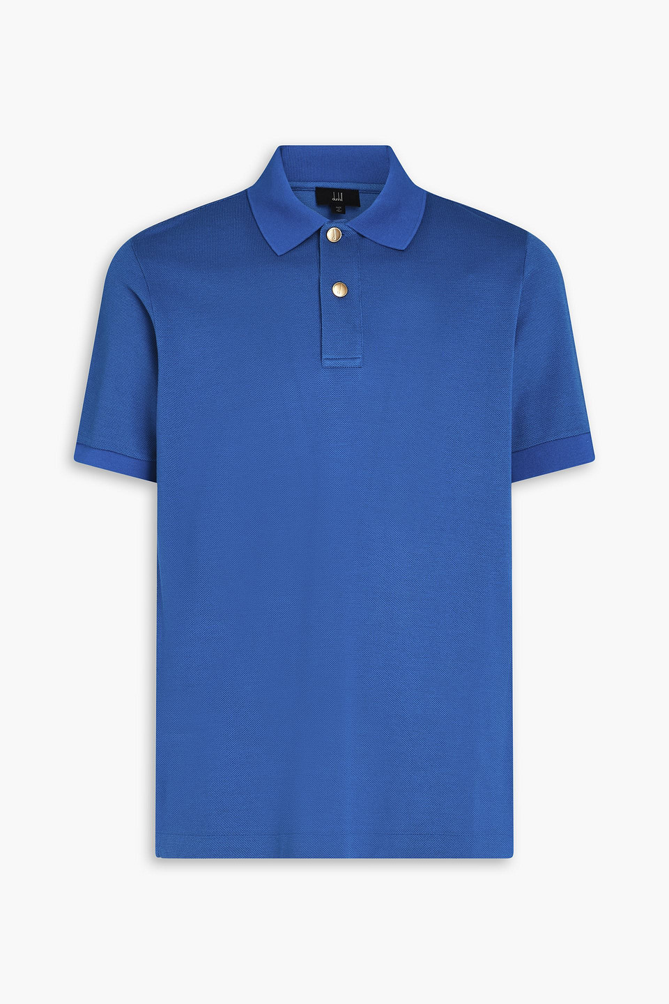 Dunhill Rollagas Short Sleeve Cotton Blend Polo Shirt In Blue
