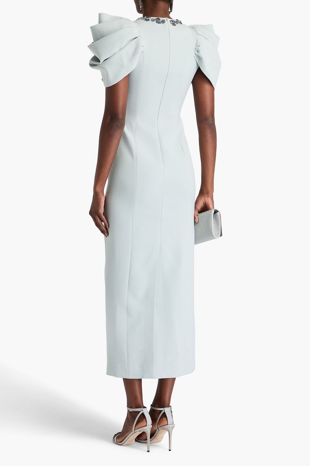 HUISHAN ZHANG Damia crystal-embellished crepe gown
