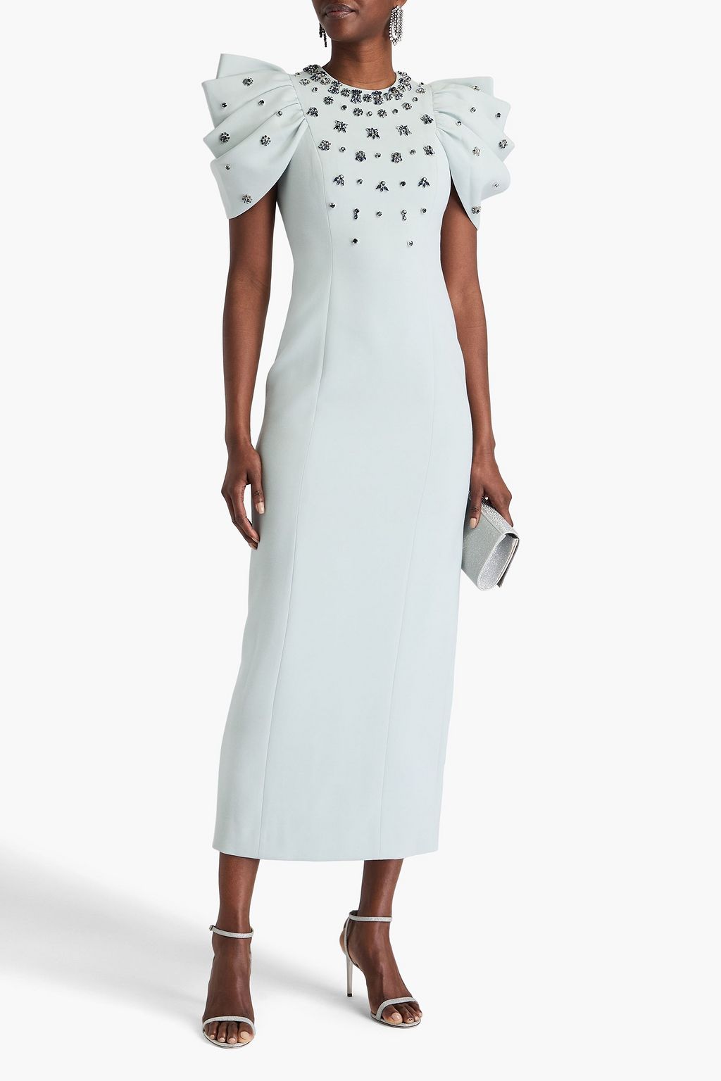 HUISHAN ZHANG Damia crystal-embellished crepe gown