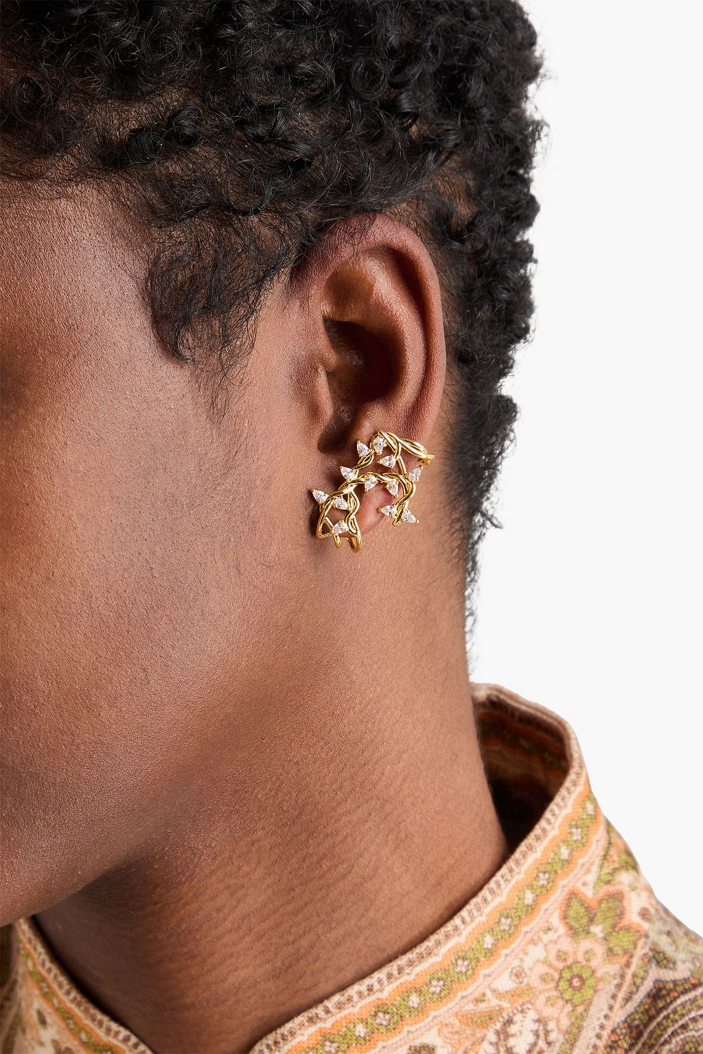 ZIMMERMANN 12-karat gold-plated crystal ear cuff