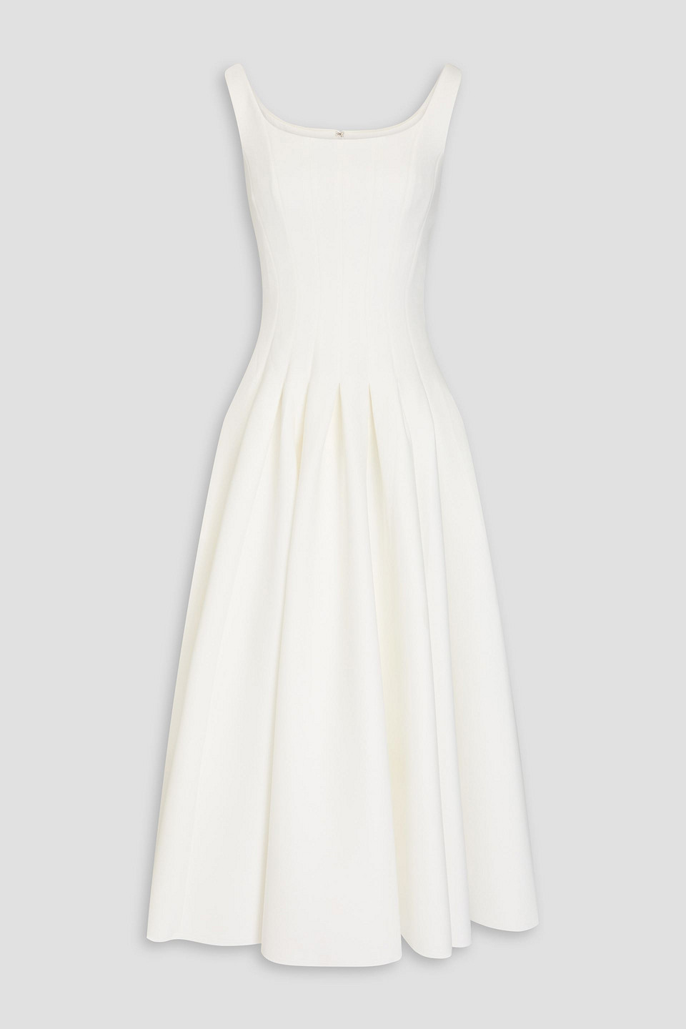 Huishan Zhang Darla Pleated Scuba Midi Dress