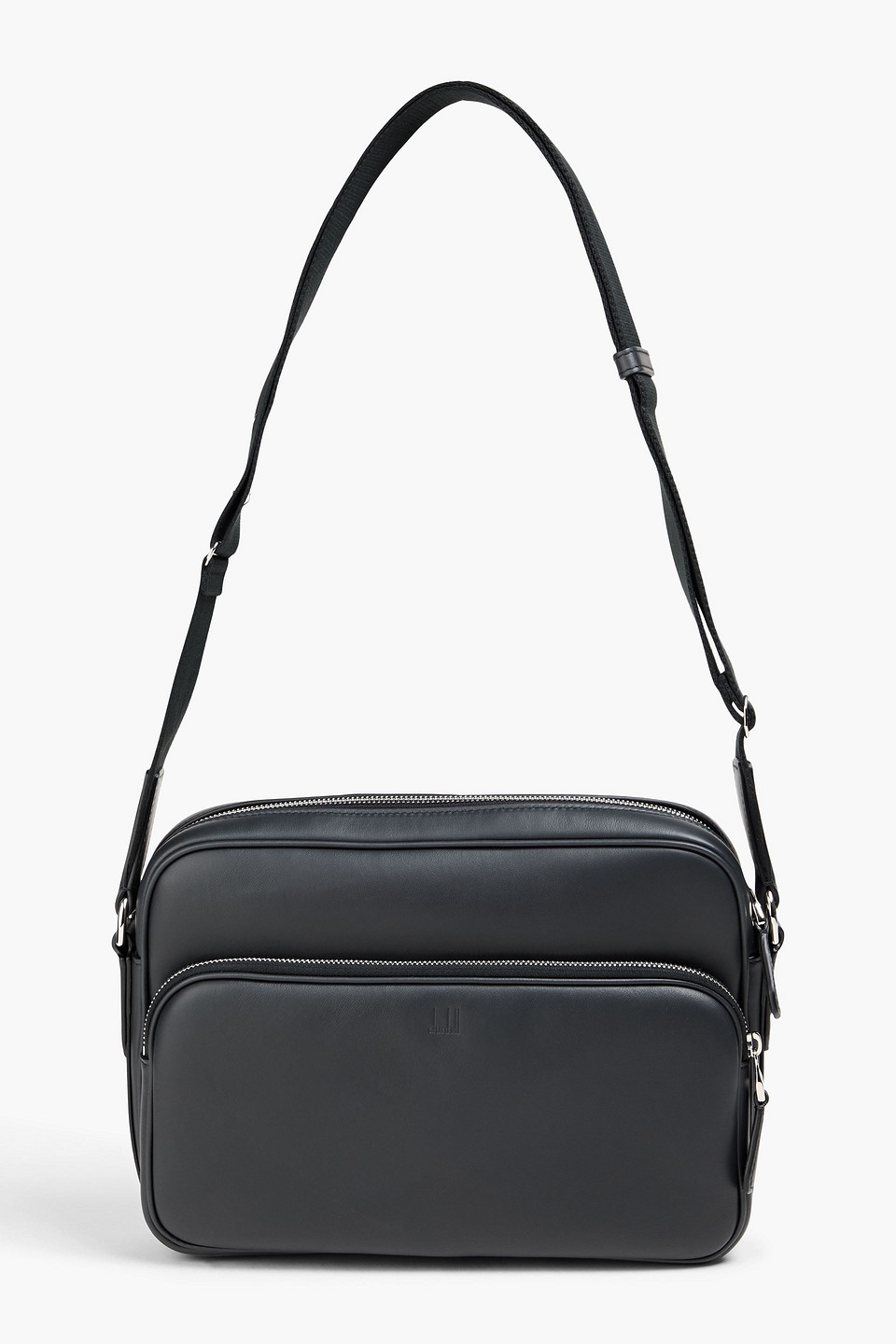 Dunhill Hampstead Leather Messenger Bag In Black
