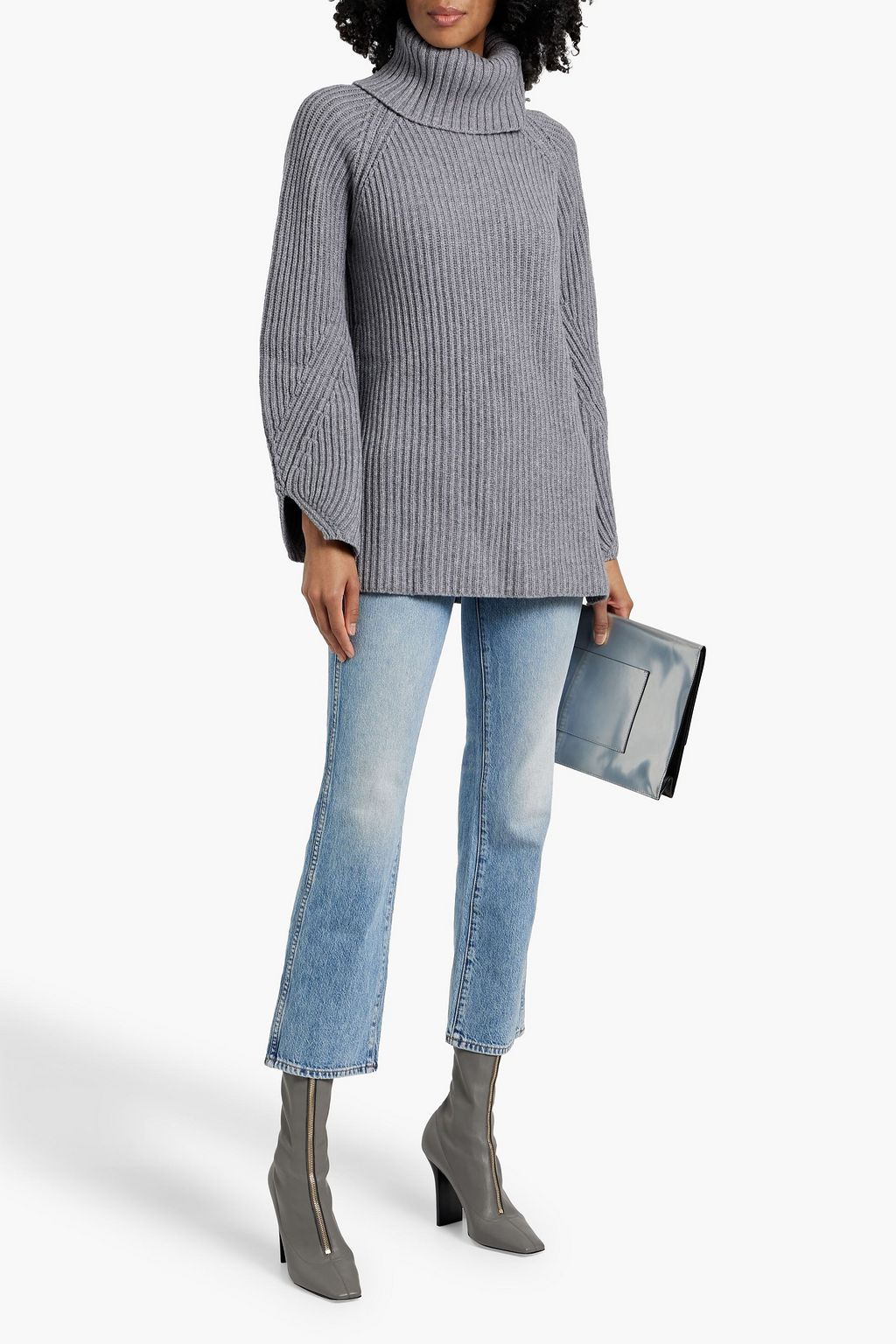 KHAITE Nimbus ribbed cashmere turtleneck sweater