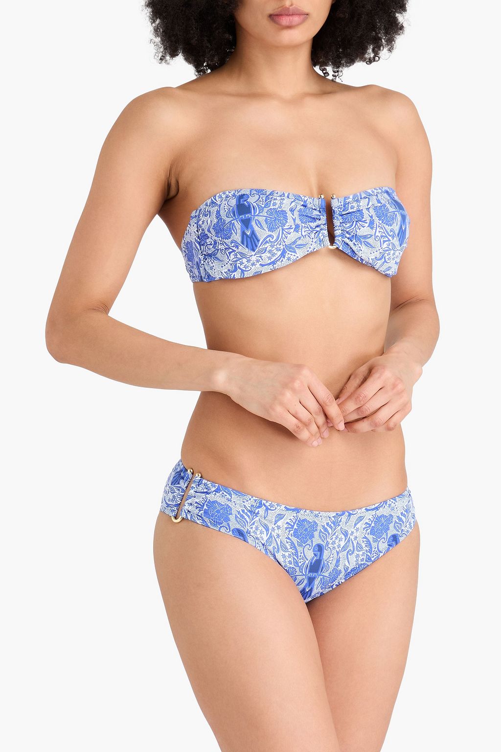 HEIDI KLEIN توب بكيني بتصميم باندو ملموم مزين بطبعات